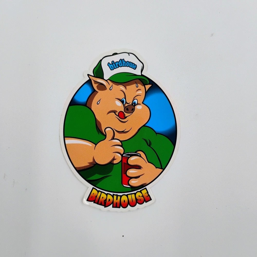 Birdhouse Skateboard Porky Pig Sticker Vintage 1990's 2000's Y2k Skate Tony Hawk